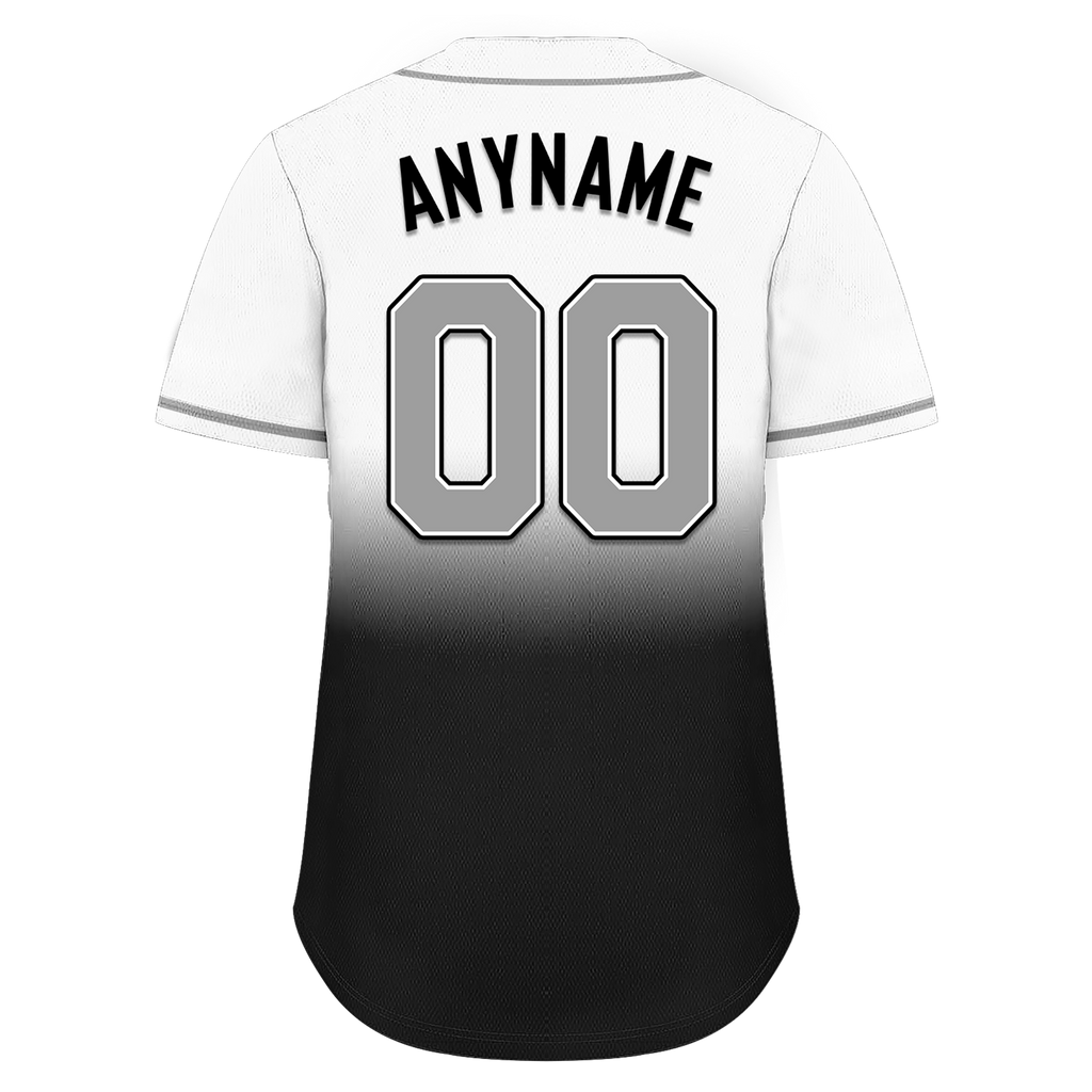Custom Grey Black Fade Fashion Personalized Authentic Baseball Jersey BSBJ01-D0a70ee