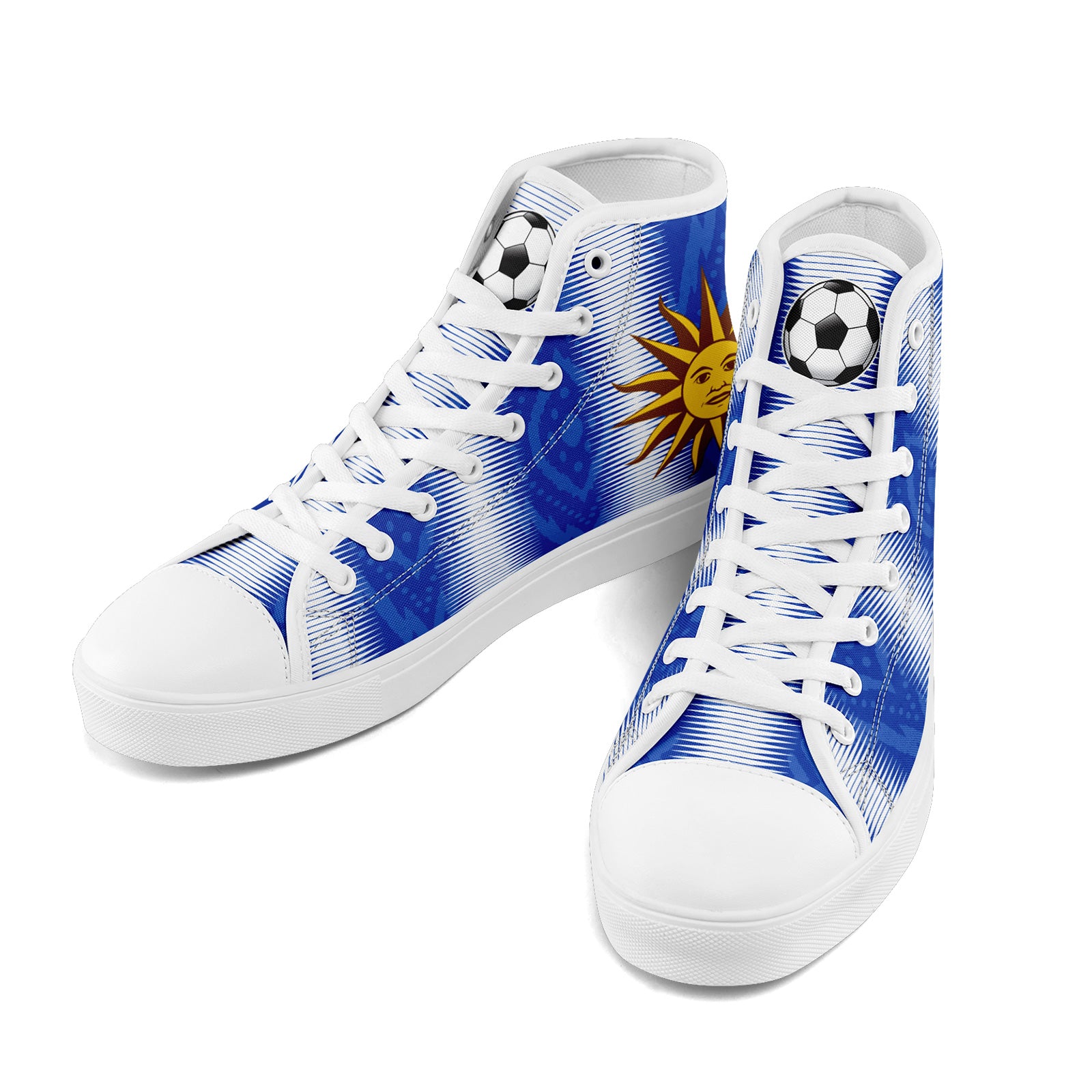 Custom Uruguay 2026 World Cup Sneakers DIY Country Flag Running Shoes Lightweight Sport Shoes Gift for Football Fans Personalized Team Name and Logo FN024-F009089-1