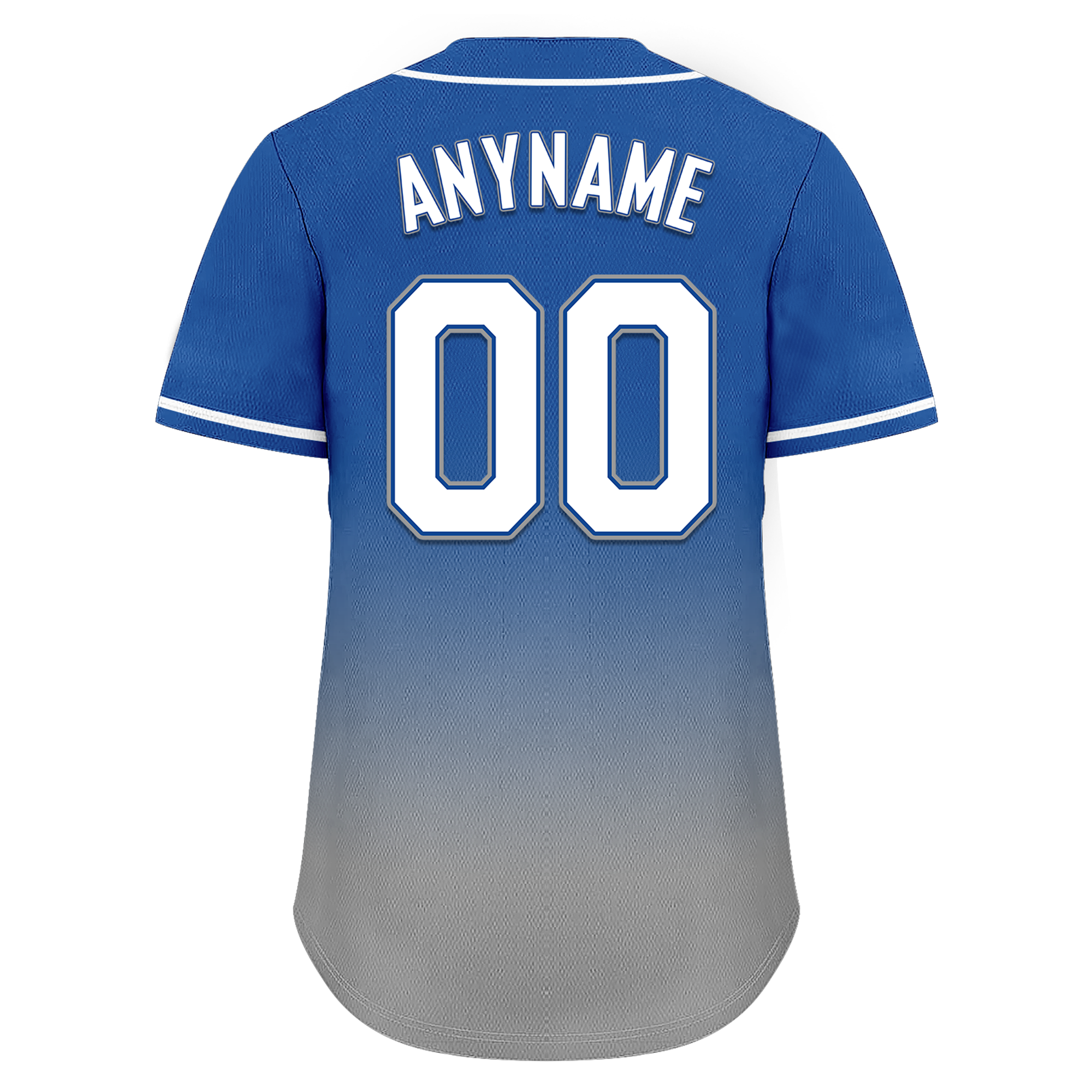 Custom Blue Grey Fade Fashion Personalized Authentic Baseball Jersey BSBJ01-D0a70bf