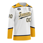 Custom White Green Personalized Hockey Jersey HCKJ01-D0a70ca
