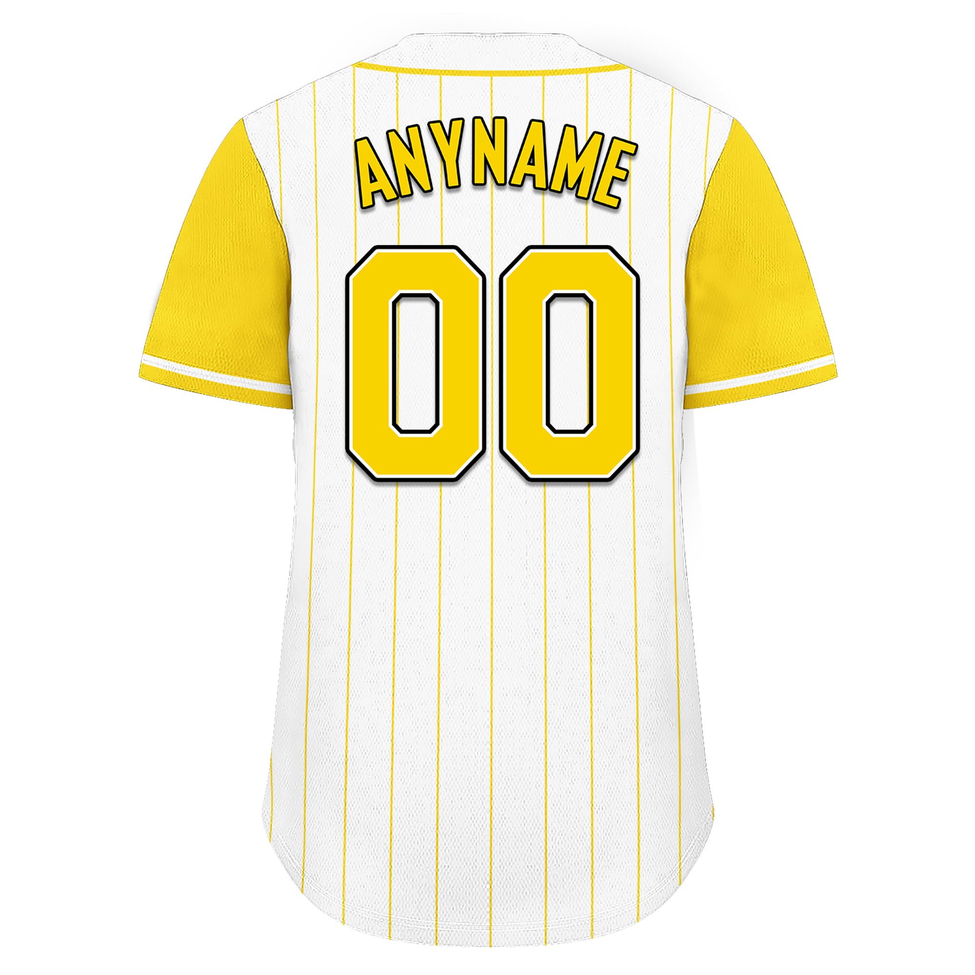 Custom White Yellow Stripe Fashion Personalized Authentic Baseball Jersey BSBJ01-D017241
