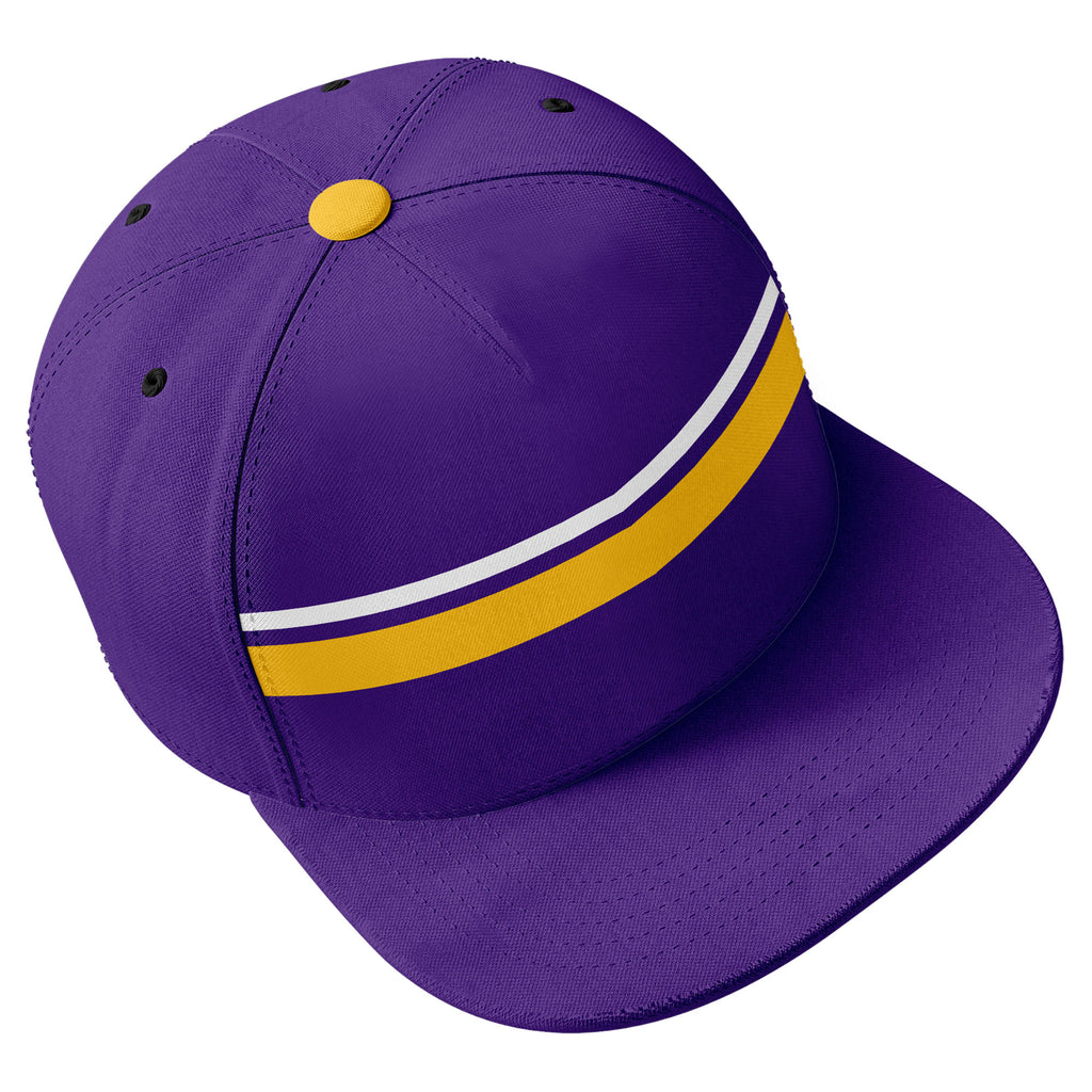 Custom Purple Minnesota Hat Sport Design Cap Stitched Adjustable Personalized PR067B-D020262-17