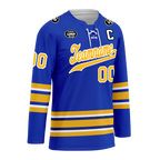 Custom Blue Yellow Personalized Hockey Jersey HCKJ01-D0a70aa