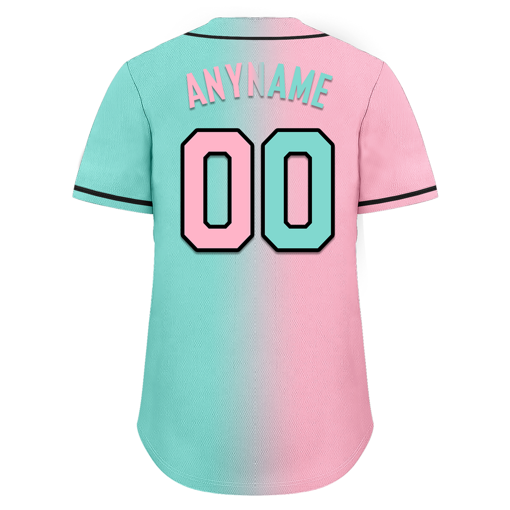 Custom Pink Cyan Gradient Fashion Personalized Authentic Baseball Jersey BSBJ01-D0a708b