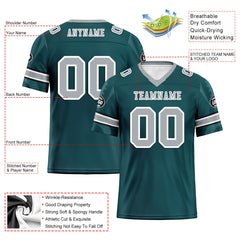 Custom Green Philadelphia Football Jersey and Sports Shoes Combo Offer Personalized Combo ZH-D025008-21