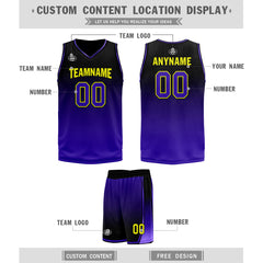 Custom Black Purple City Edition Personalized Sports Uniform Authentic Basketball Jersey BBJ01-D06101-14