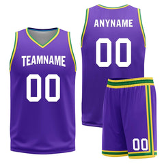 Custom Purple White Utah City Edition Personalized Reversible Basketball Set Sports Basketball Jersey BBJ01R-D0610-29