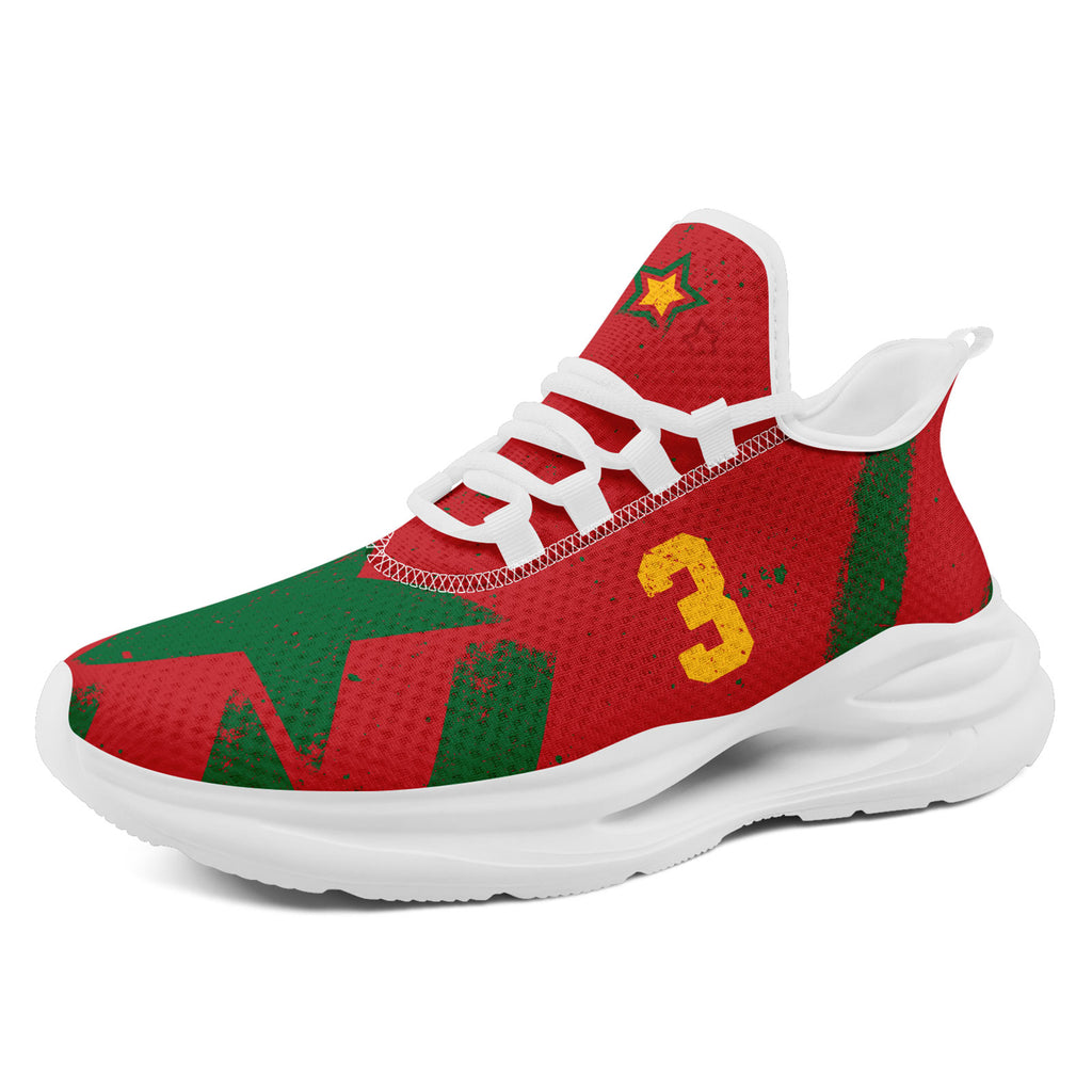 Custom Morocco 2026 World Cup Sneakers DIY Country Flag Running Shoes Lightweight Sport Shoes Gift for Football Fans Personalized Team Name and Logo FN079-F009119-5