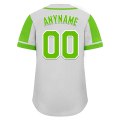 Custom Gray Green Raglan Sleeves Personalized Authentic Baseball Jersey BSBJ01-D017190