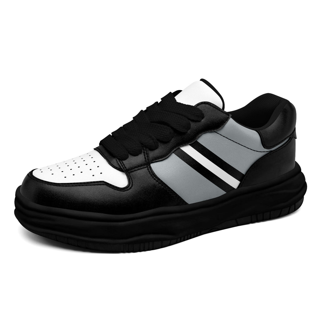 Custom Black Gray Las Vegas Shoes Personalized Sneaker FN032-D020389-20