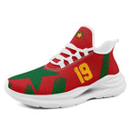 Custom Morocco 2026 World Cup Sneakers DIY Country Flag Running Shoes Lightweight Sport Shoes Gift for Football Fans Personalized Team Name and Logo FN079-F009119-8
