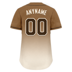 Custom Brown White Fade Fashion Personalized Authentic Baseball Jersey BSBJ01-D0a70fe