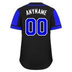 Custom Blue Black Raglan Sleeves Personalized Authentic Baseball Jersey BSBJ01-D017169