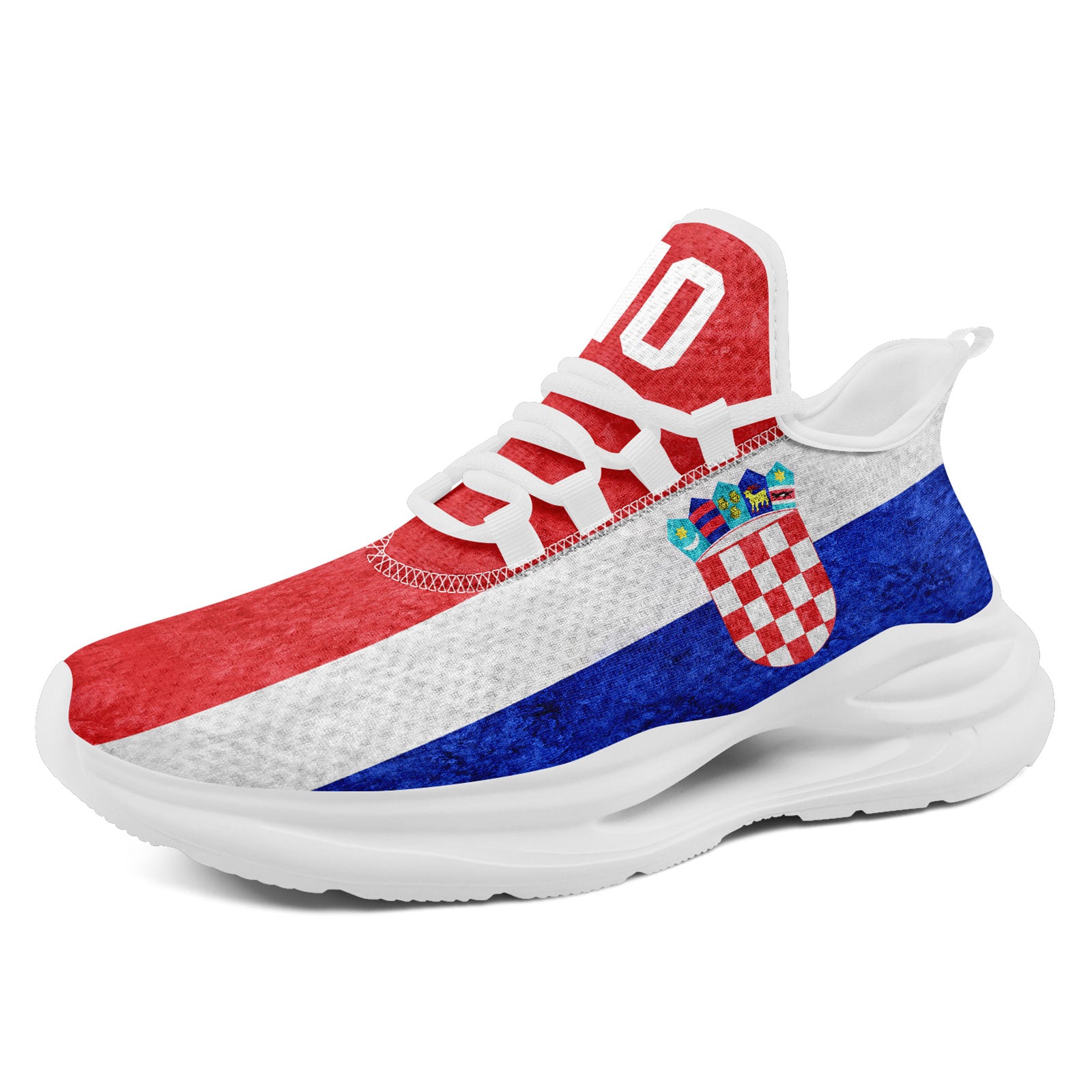 Custom Croatia 2026 World Cup Sneakers DIY Country Flag Running Shoes Lightweight Sport Shoes Gift for Football Fans Personalized Team Name and Logo FN079-F009105-3