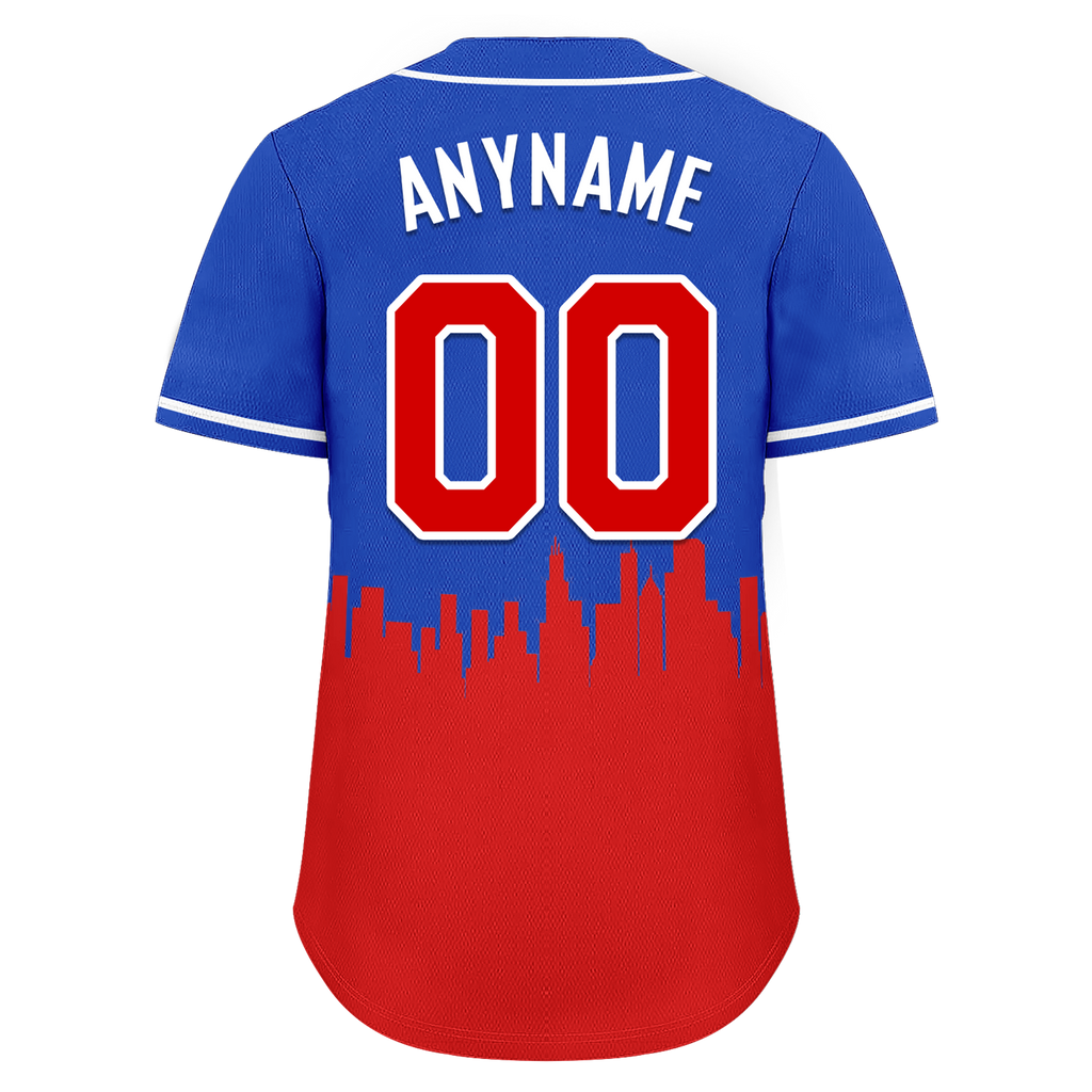 Custom Blue Red City Edition Personalized Authentic Baseball Jersey BSBJ01-D017129