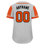 Custom Gray Orange Raglan Sleeves Personalized Authentic Baseball Jersey BSBJ01-D017187