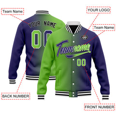 Custom Gradient Fashion Jacket Bomber Full-Snap Varsity Letterman Personalized Jacket FZ005-D028015-9