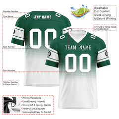 Custom Green White New York Football Jersey and Hat Combo Offer Personalized Combo ZH-D020326-28