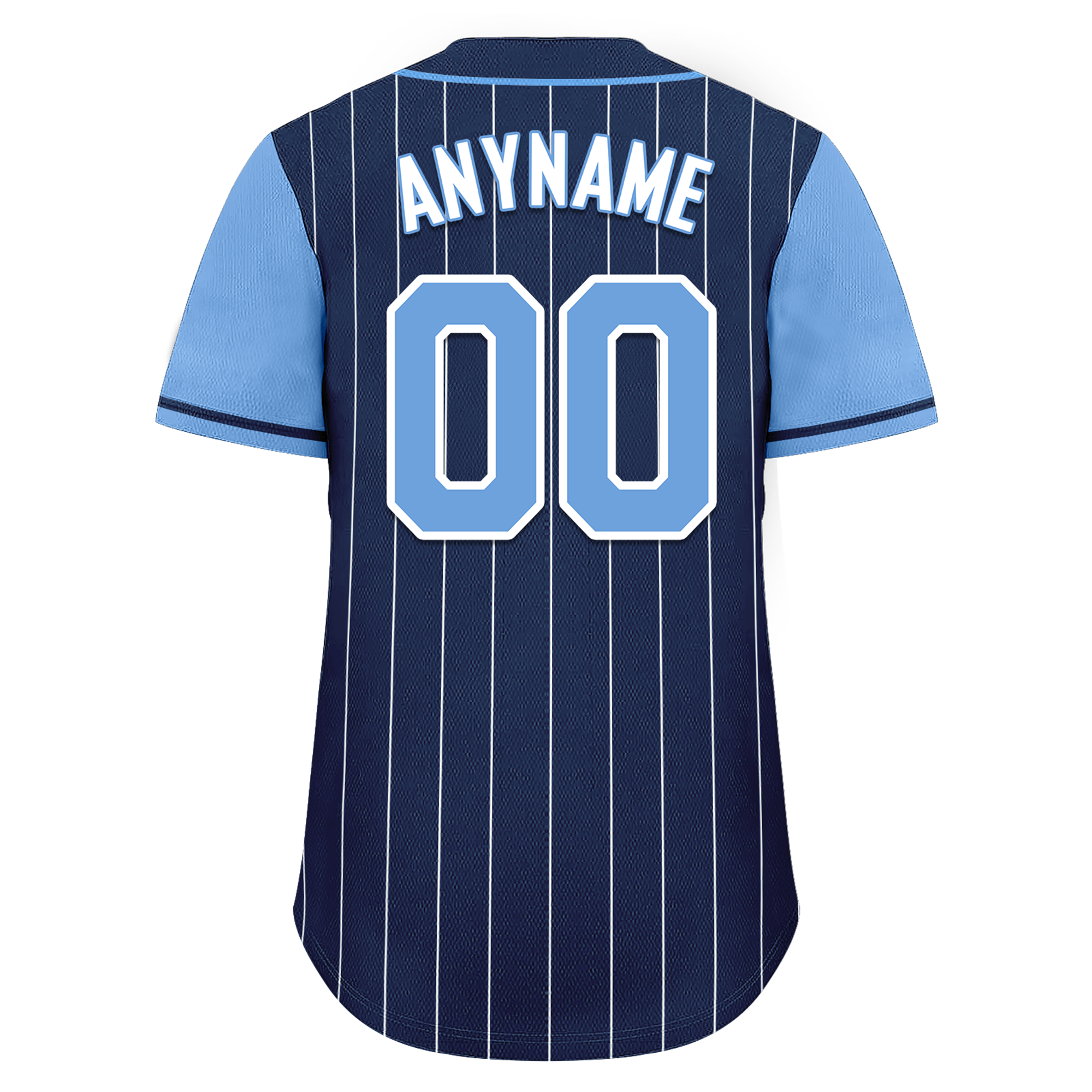 Custom Blue Stripe Fashion Personalized Authentic Baseball Jersey BSBJ01-D017230