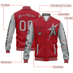 Custom Red Gray Black Atlanta Jacket and Sports Shoes Combo Offer Personalized Combo ZH-D020294-3