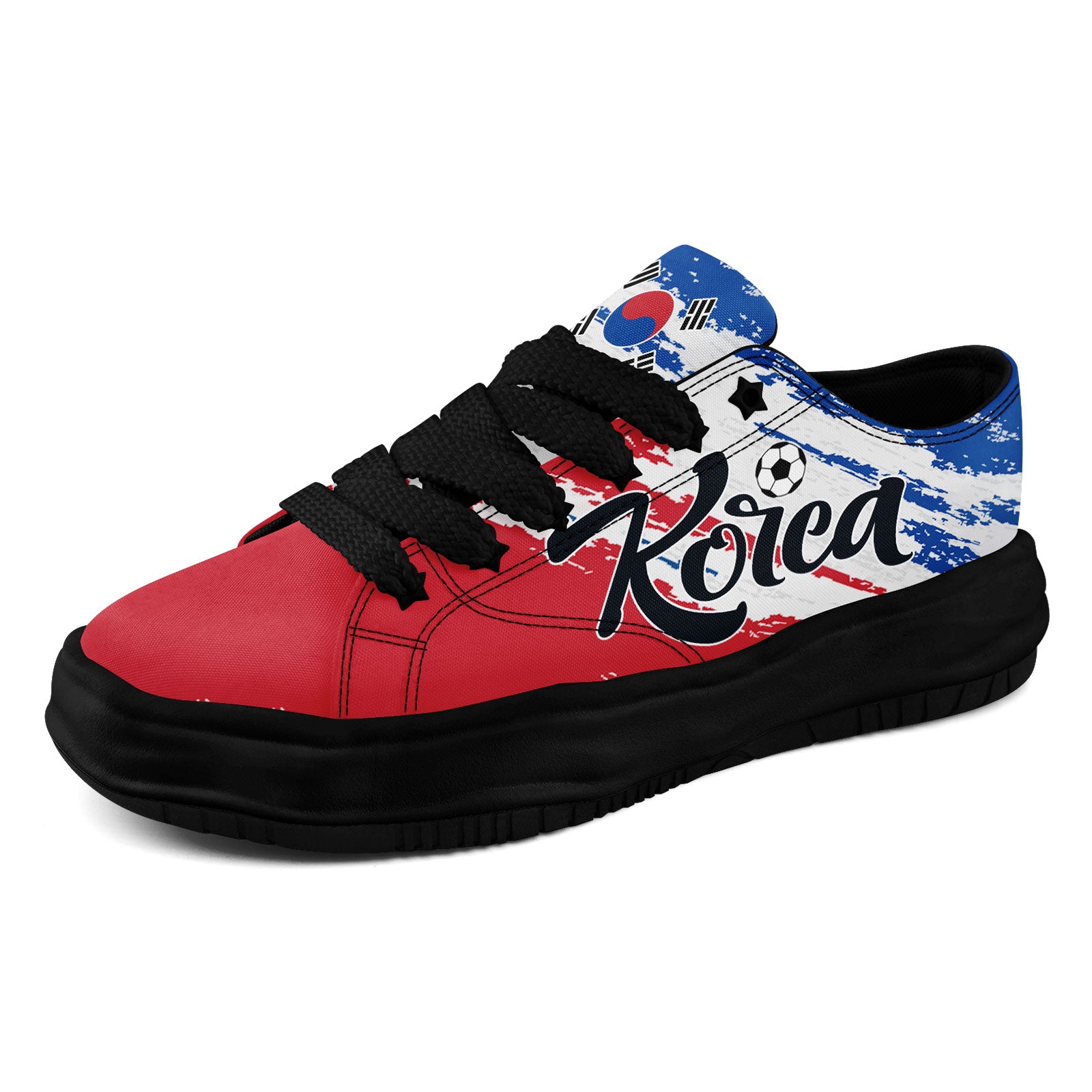 Custom South Korea 2026 World Cup Sneakers DIY Country Flag Running Shoes Lightweight Sport Shoes Gift for Football Fans Personalized Team Name and Logo FN038-F009095-2