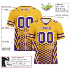 Custom Purple White Minnesota Personalized Authentic Football Jersey FBJ02-D023033-17