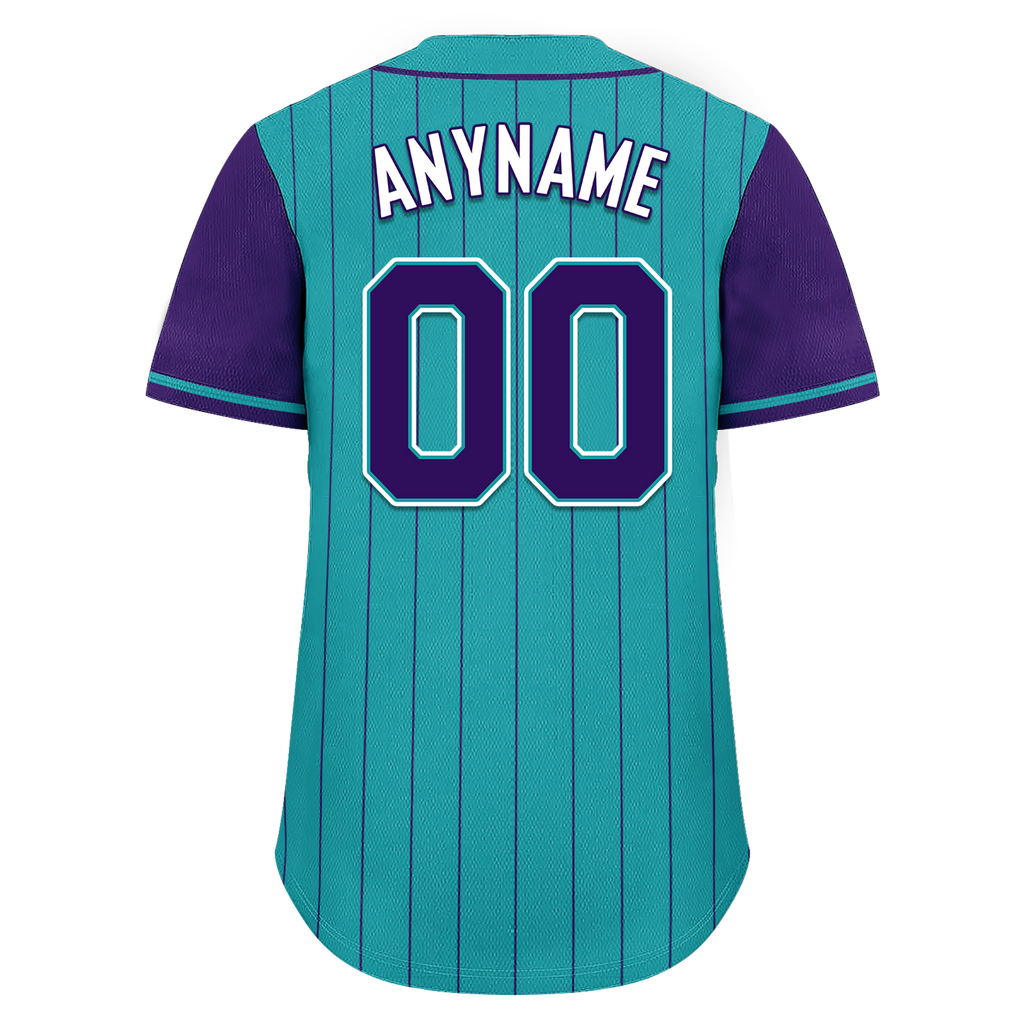 Custom Cyan Purple Stripe Fashion Personalized Authentic Baseball Jersey BSBJ01-D017247