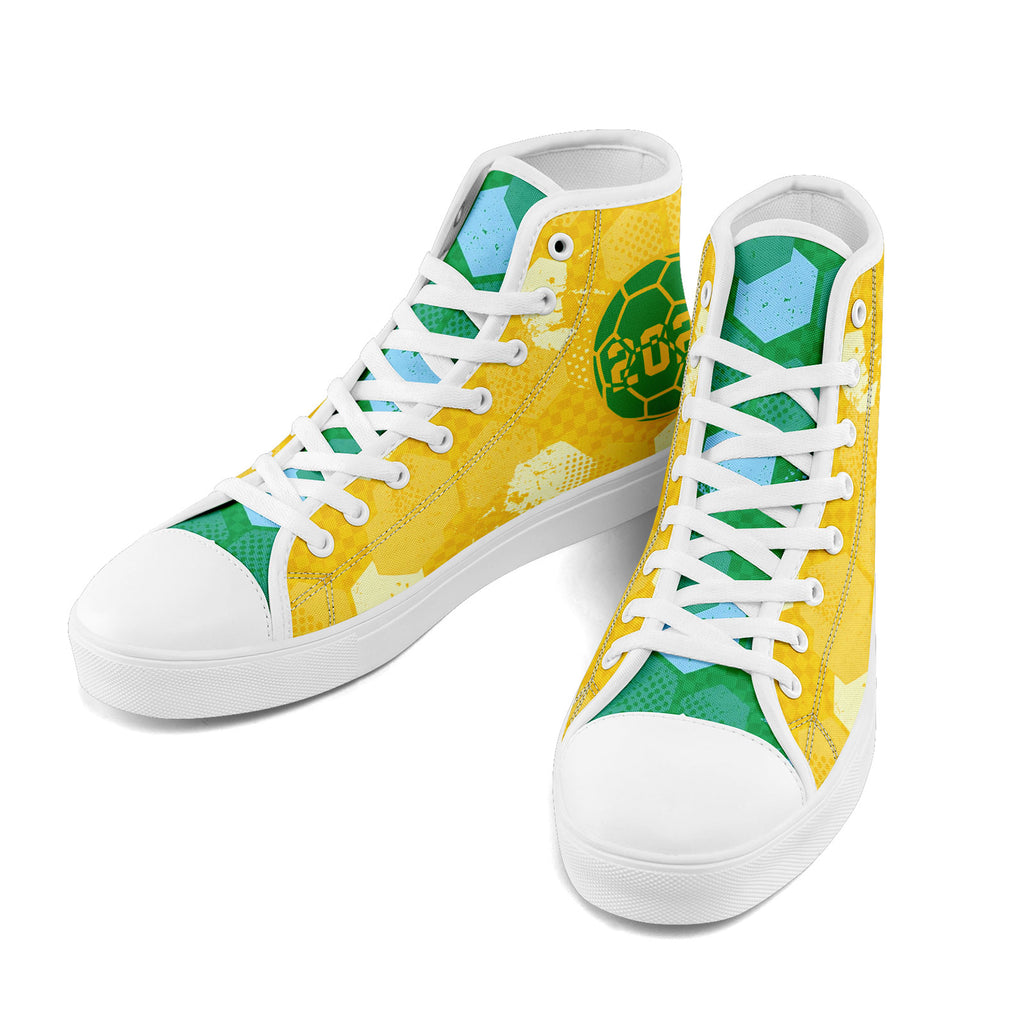 Custom 2026 World Cup Brazil Sneakers DIY Country Flag Running Shoes Lightweight Sport Shoes Gift for Football Fans Personalized Team Name and Logo FN024-F027092-3