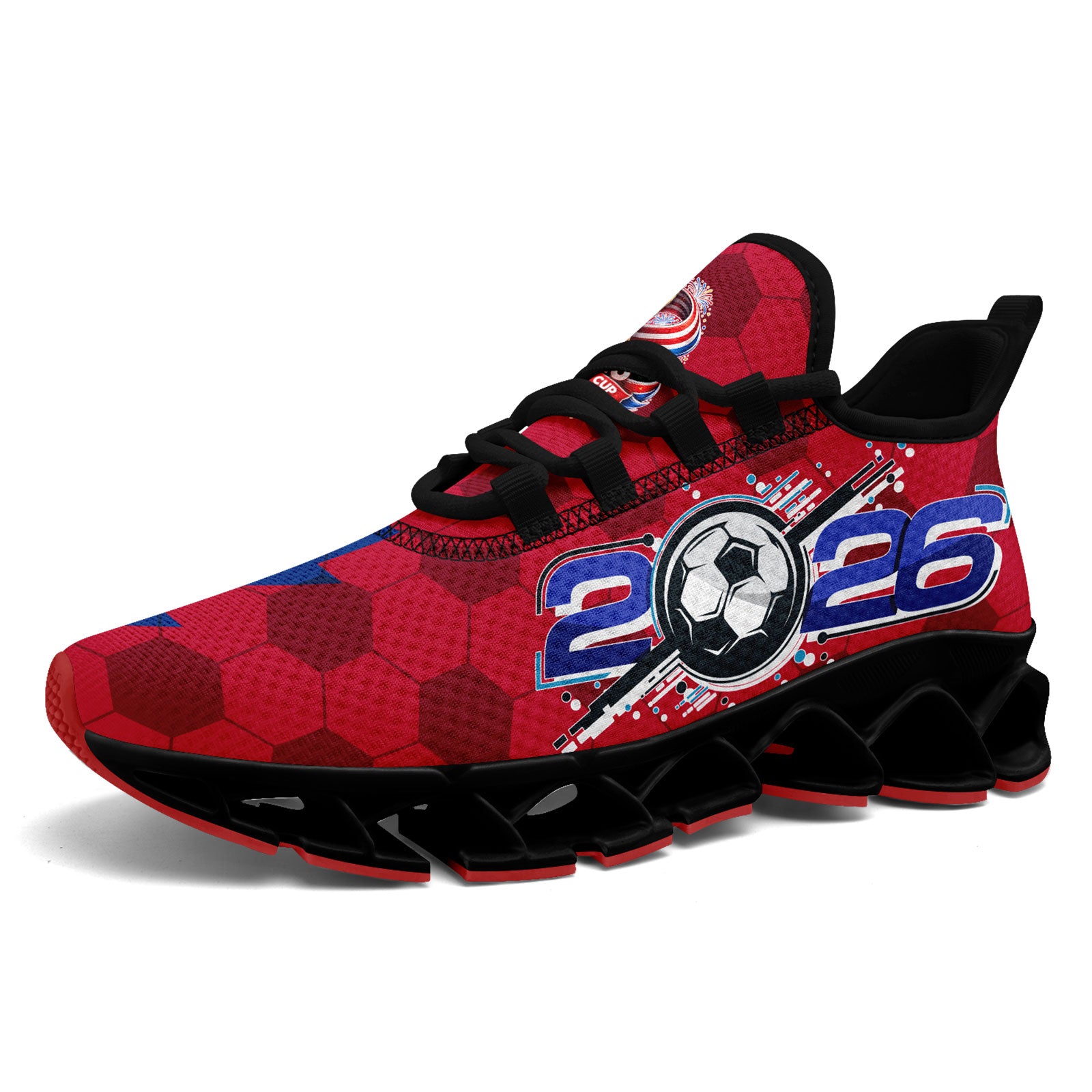 Custom United States 2026 World Cup Sneakers DIY Country Flag Running Shoes Lightweight Sport Shoes Gift for Football Fans Personalized Team Name and Logo FN003XD-F028038-4