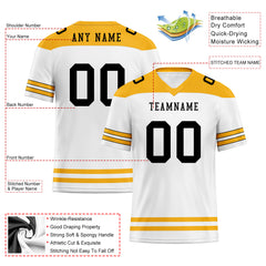 Custom Pittsburgh Personalized Authentic Football Jersey FBJ02-E0607-7