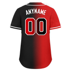 Custom Red Black Gradient Fashion Personalized Authentic Baseball Jersey BSBJ01-D0a707a
