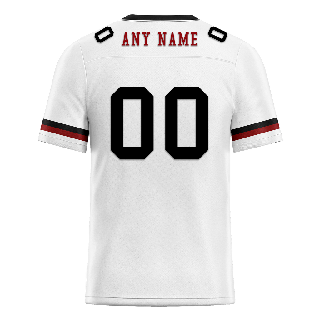 Custom White Black Classic Style Personalized Authentic Football Jersey FBJ02-bd0a700b