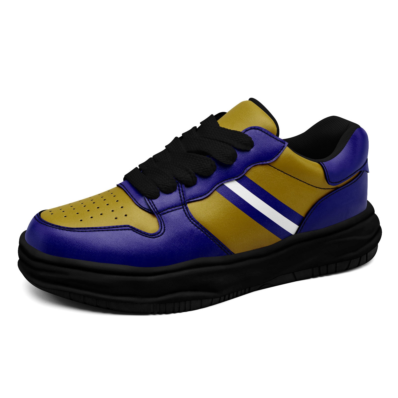 Custom Purple Yellow Baltimore Shoes Personalized Sneaker FN032-D020389-2