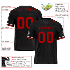 Custom Black Red Arizona Football Jersey and Firesoul Sports Shoes Combo Offer Personalized Combo ZH-D020273-1