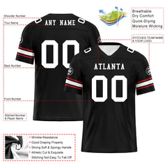 Custom Black Atlanta Personalized Authentic Football Jersey FBJ02-D020256-2