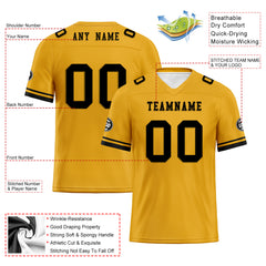 Custom Yellow Pittsburgh Personalized Authentic Football Jersey FBJ02-D020263-30