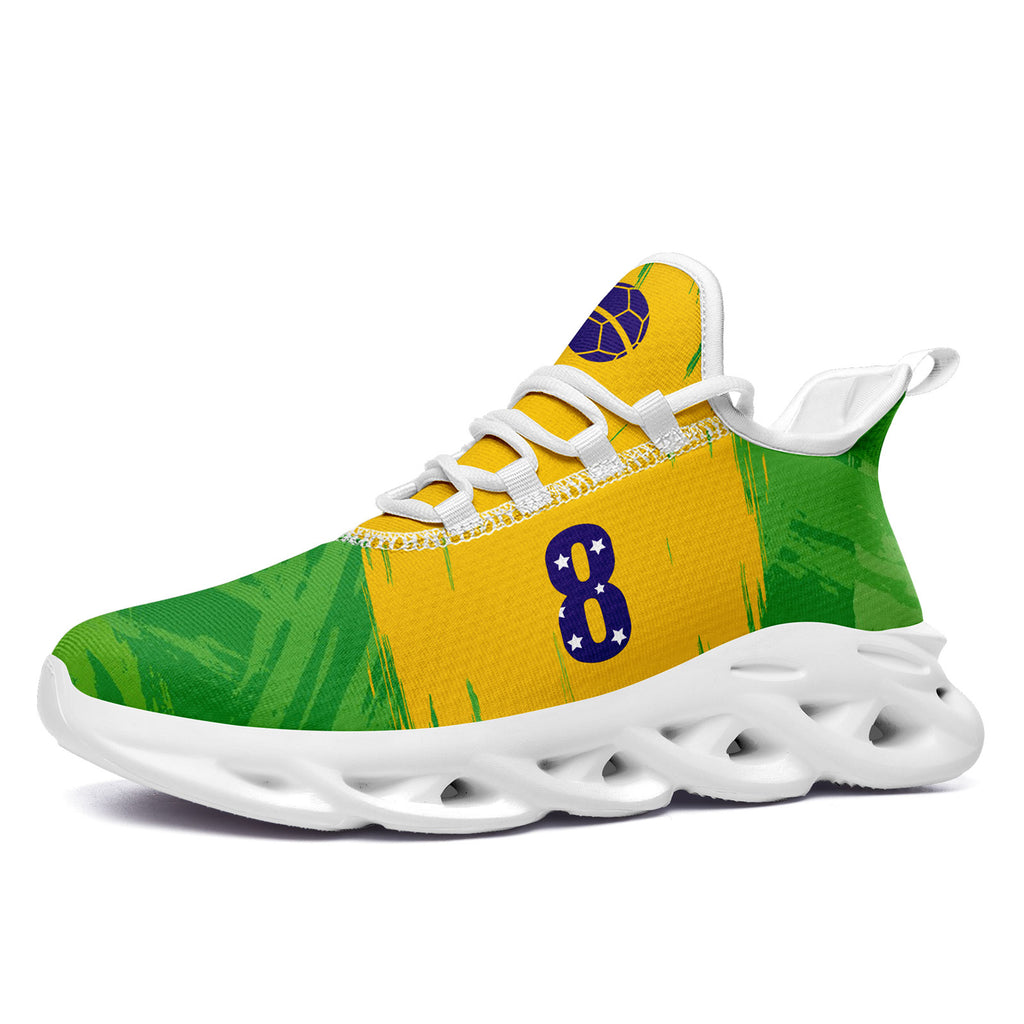 Custom 2026 World Cup Brazil Sneakers DIY Country Flag Running Shoes Lightweight Sport Shoes Gift for Football Fans Personalized Team Name and Logo FN003-F027077-4