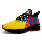Custom Ecuador 2026 World Cup Sneakers DIY Country Flag Running Shoes Lightweight Sport Shoes Gift for Football Fans Personalized Team Name and Logo FN003XD-F009092-1