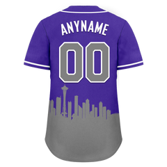 Custom Purple Gray City Edition Personalized Authentic Baseball Jersey BSBJ01-D017130