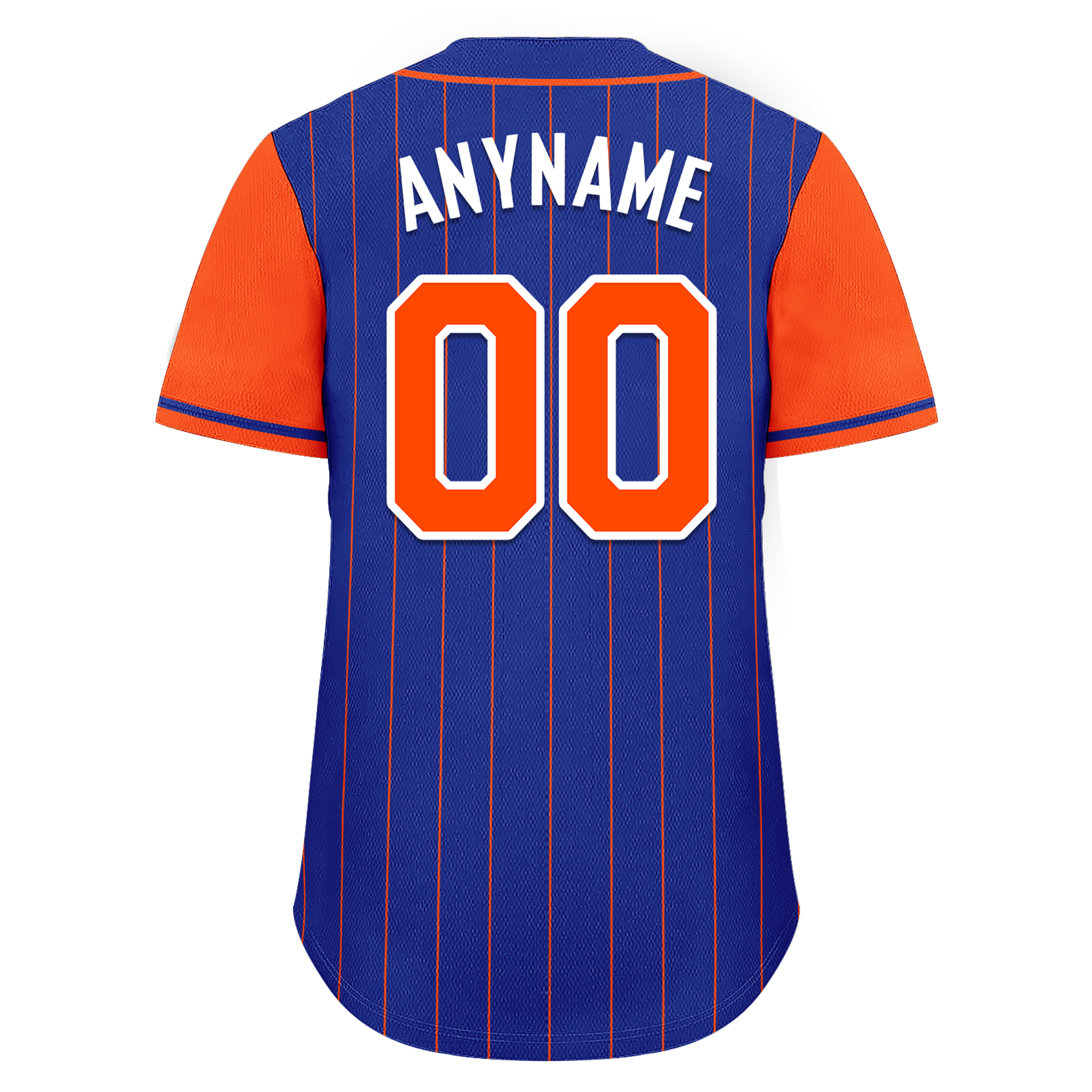 Custom Blue Orange Stripe Fashion Personalized Authentic Baseball Jersey BSBJ01-D017250