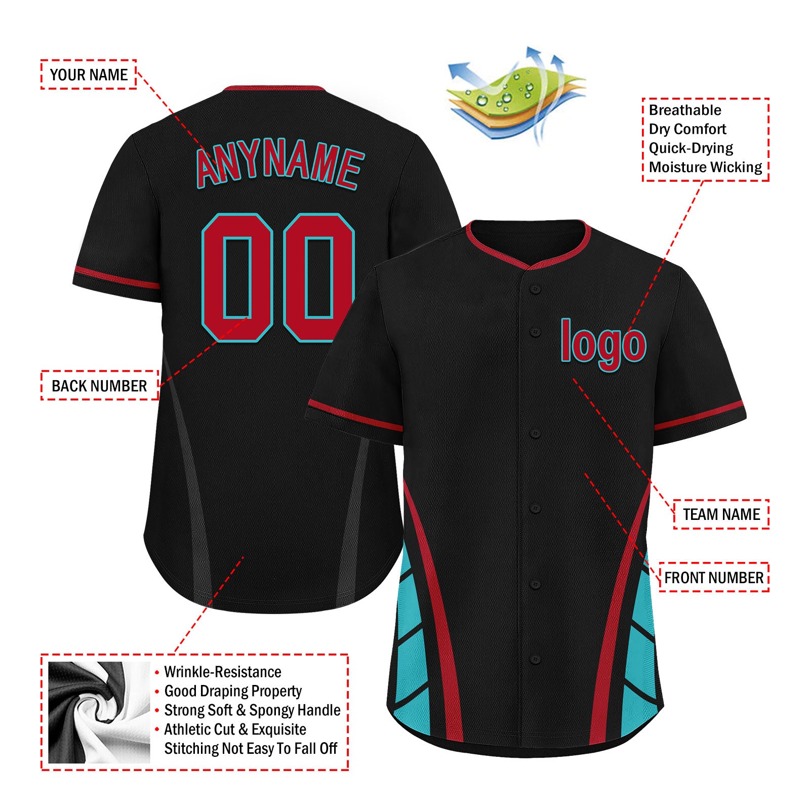 Custom Arizona Personalized Authentic Baseball Jersey BSBJ01-E06042-1Q