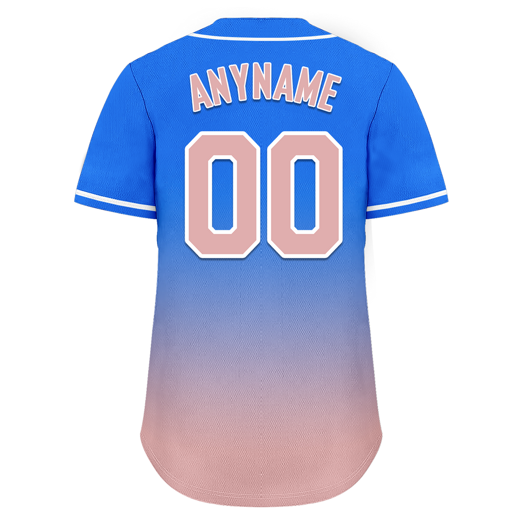 Custom Blue Pink Fade Fashion Personalized Authentic Baseball Jersey BSBJ01-D0a70e0