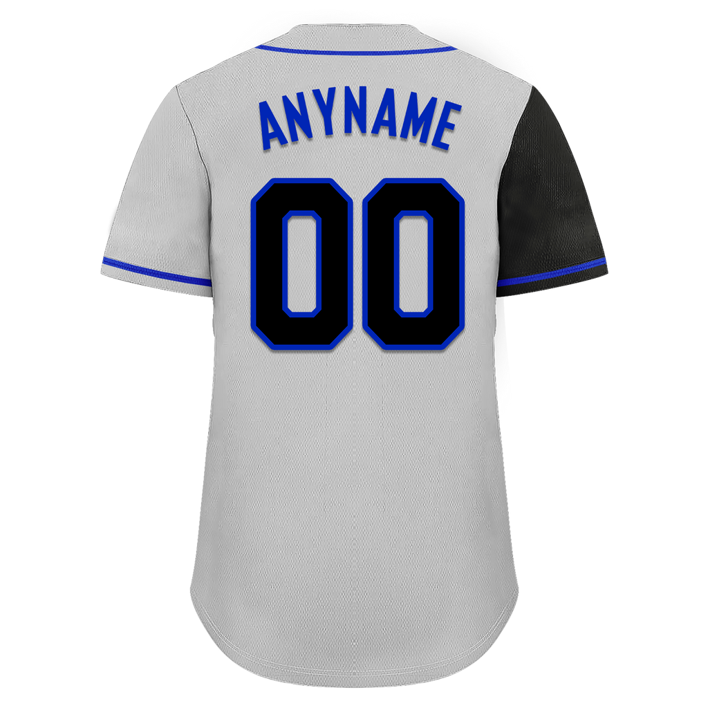 Custom Black Gray Skull Fashion Personalized Authentic Baseball Jersey BSBJ01-D017144