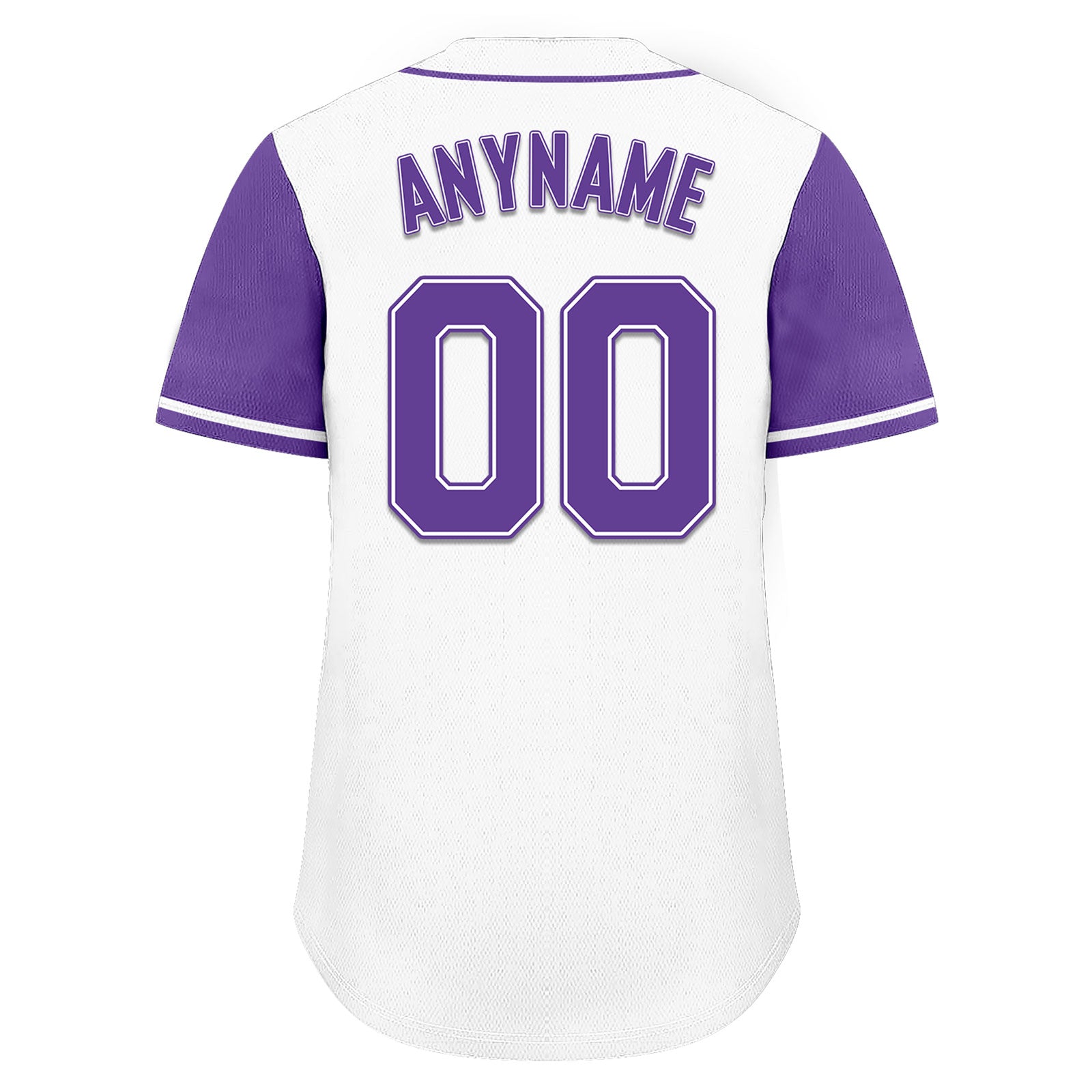 Custom White Purple Raglan Sleeves Personalized Authentic Baseball Jersey BSBJ01-D020200-13