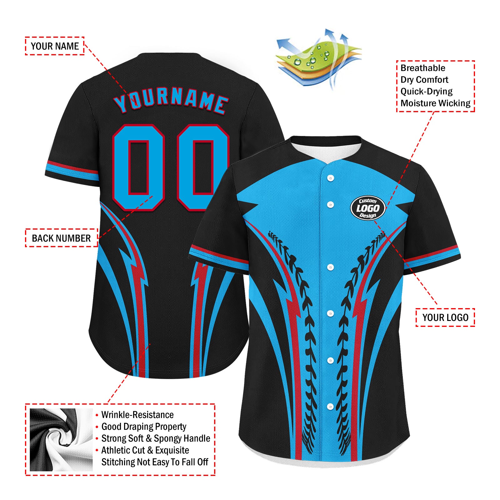 Custom Baseball Jersey and Hat Combo Offer Personalized Combo ZH-E023021-16