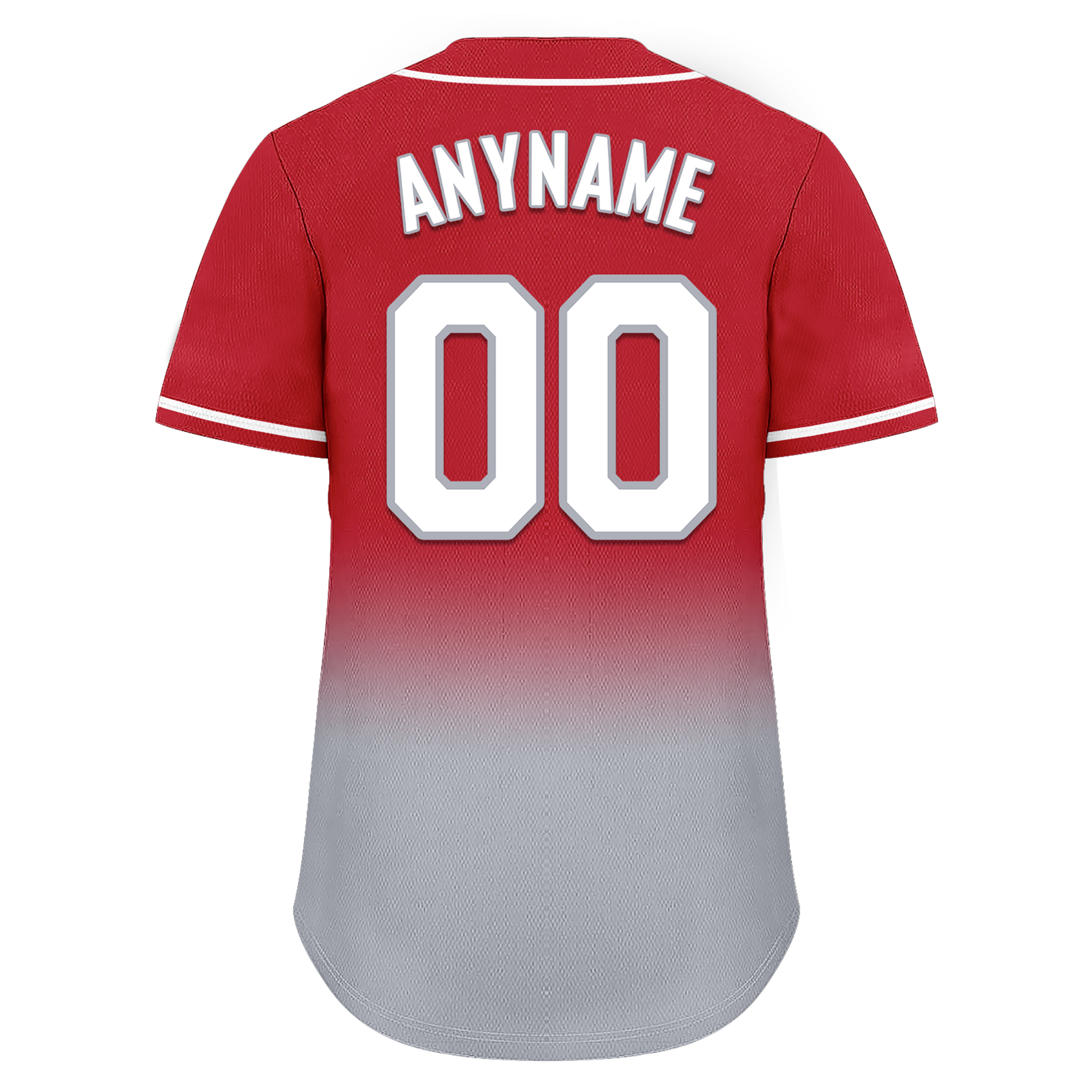 Custom Red Grey Fade Fashion Personalized Authentic Baseball Jersey BSBJ01-D0a70bb