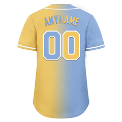 Custom Blue Yellow Gradient Fashion Personalized Authentic Baseball Jersey BSBJ01-D0a7079