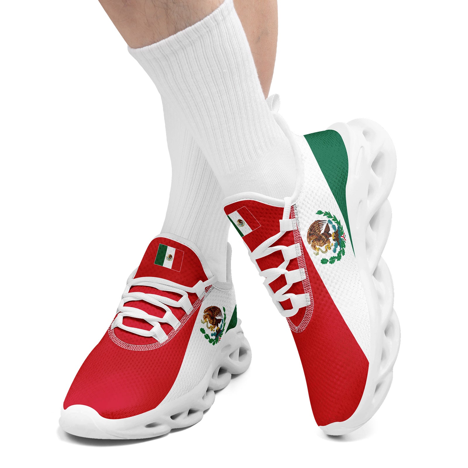 Custom 2026 World Cup Mexico Sneakers DIY Country Flag Running Shoes Lightweight Sport Shoes Gift for Football Fans Personalized Team Name and Logo FN003-F023045-4