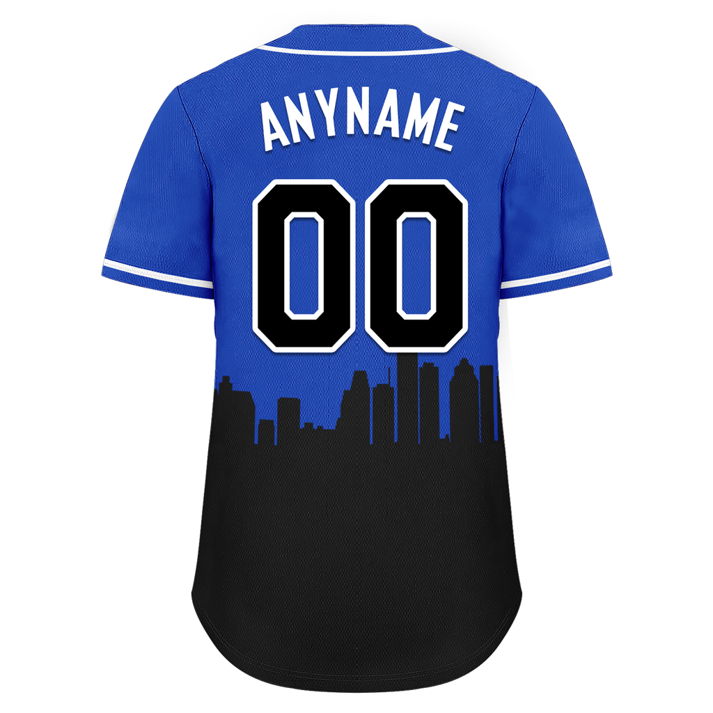 Custom Blue Black City Edition Personalized Authentic Baseball Jersey BSBJ01-D017127