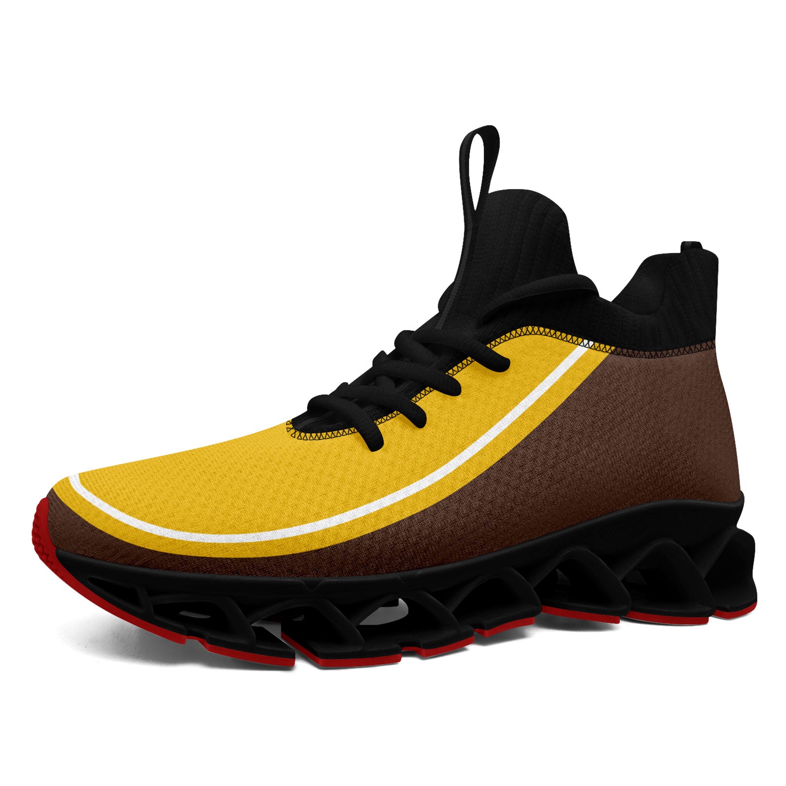 Custom Brown Yellow Maxsoul Shoes Personalized Sneaker FN030XD-D020388-14